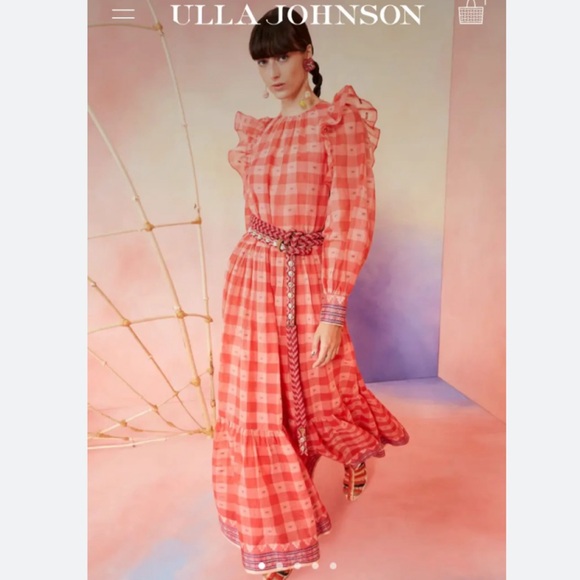 Ulla Johnson Dresses & Skirts - Ulla Johnson Estelle Checked Cotton Maxi Dress